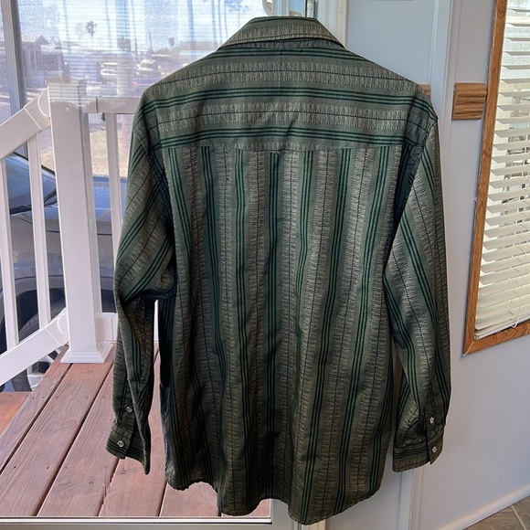 Scorpio Pearl Snap Front Striped Shirt XL Flap Pockets Made in USA M - Picture 7 of 10